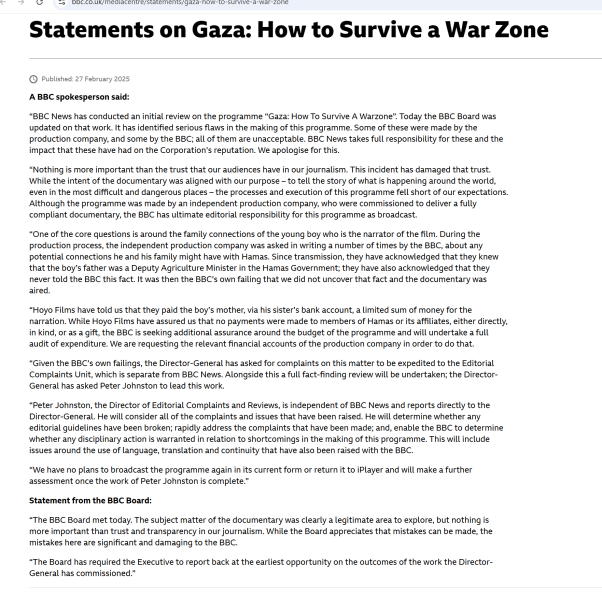 BBC documentary - children of Gaza