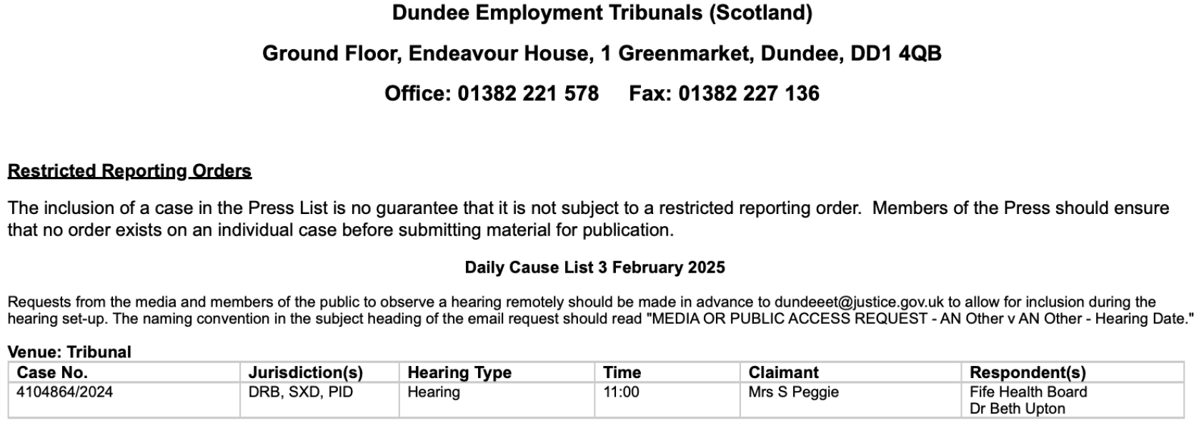 NHS Fife tries to silence nurse