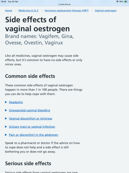 Vaginal estrogen best for bladder