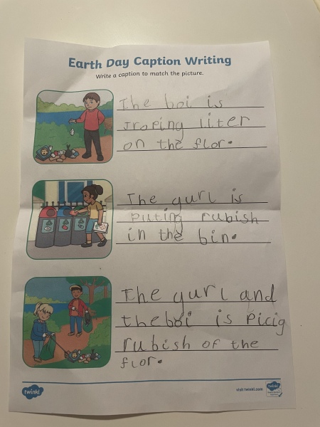 DD is 5 and this is her handwriting...