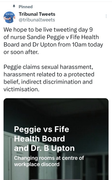 NHS Fife tries to silence nurse - Sandie Peggie vs NHS Fife Health Board and Dr Beth Upton - thread #15
