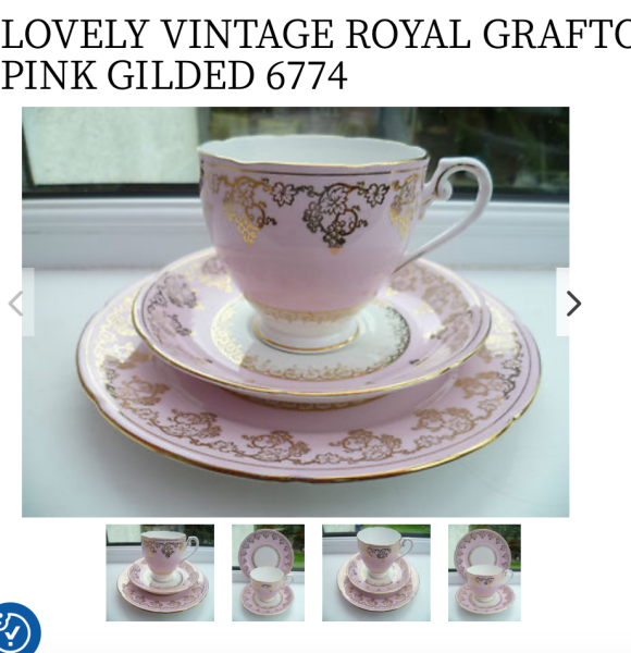 Searching for Royal Grafton pink and Gold Grapes teacup 6774