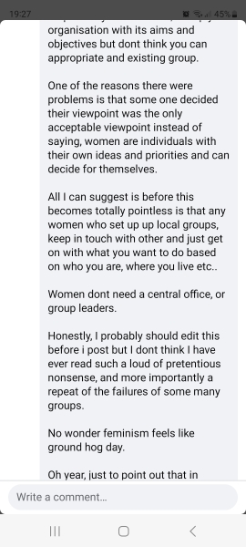 "Punch a TERF" Sarah Jane Baker to speak at #UKWomensMarch London on 18 January 2025