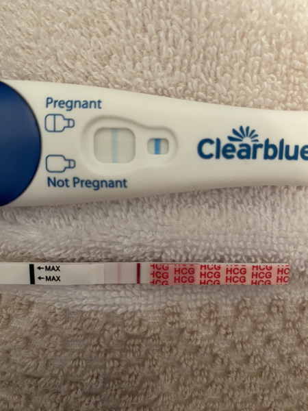 Faint pregnancy test