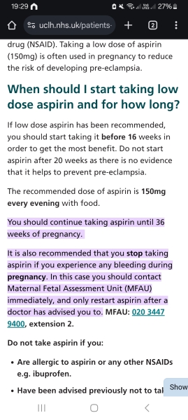 How much aspirin?