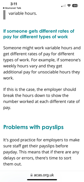 Can you demand your pay is 'broken down' on your payslip?