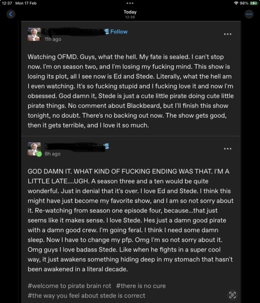 Our Flag Means Death - Thread 5:  Ahoy! Surrender! You have no chance of escape!