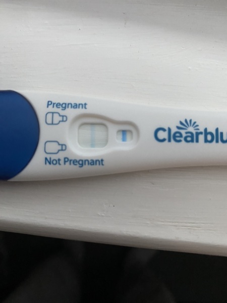 Faint pregnancy test