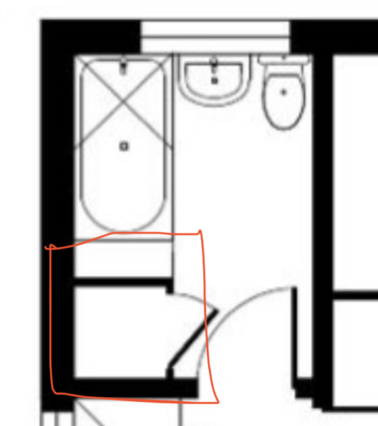 Would a walk in shower fit here?