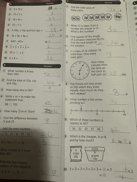 What year math homework is this?