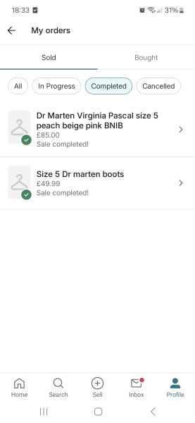 Brand new DMs not selling on Vinted