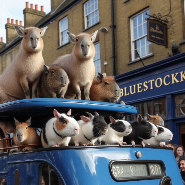 The Bluestocking. All gerbils welcome, must have own frou-frou skirt.