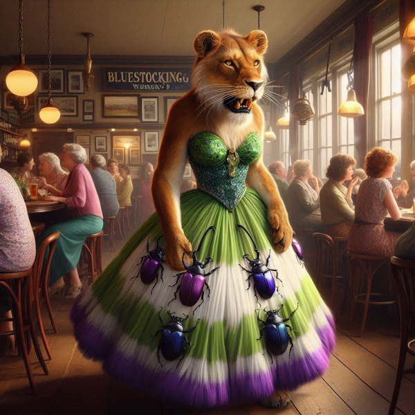 The Bluestocking. All gerbils welcome, must have own frou-frou skirt.