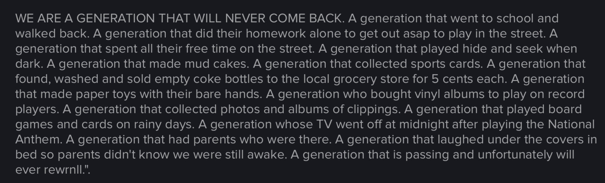 To hate the ‘youth of today’ attitudes?
