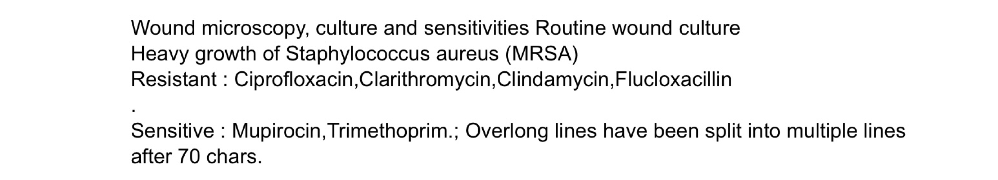 Does anyone know what this means on a swab result?