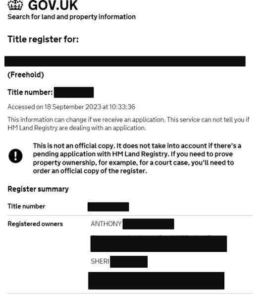 Deeds showing a rental company??