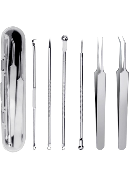 Deep blackhead on DS's forehead. Ideas for removal