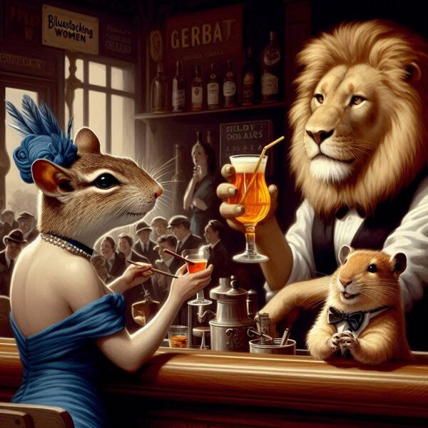 The Bluestocking. All gerbils welcome, must have own frou-frou skirt.