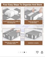 Thrilling subject... bedding storage