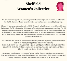 "Punch a TERF" Sarah Jane Baker to speak at #UKWomensMarch London on 18 January 2025