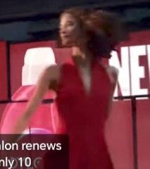 Shockingly underweight model in TV ad
