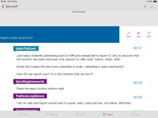 So we can't report posts anymore?