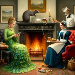 Roll up, Ladies and Gentlecreatures, the Bluestocking has been redecorated