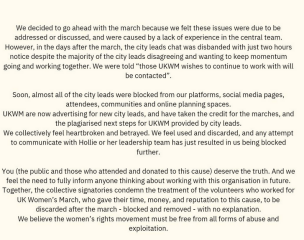 "Punch a TERF" Sarah Jane Baker to speak at #UKWomensMarch London on 18 January 2025