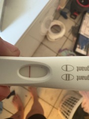 Very faint bfp frer 9dpo after chemical pregnancy/ early miscarriage last month.
