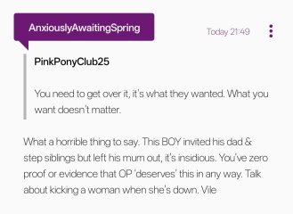 To be upset son got married without me there?