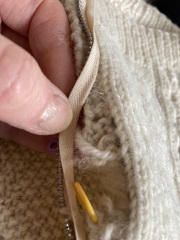 Please help me repair Arran knitting  puppy damage