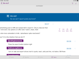 So we can't report posts anymore?