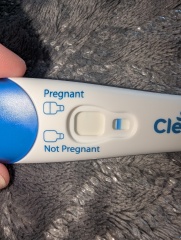 Anyone had a weird clear blue line before?