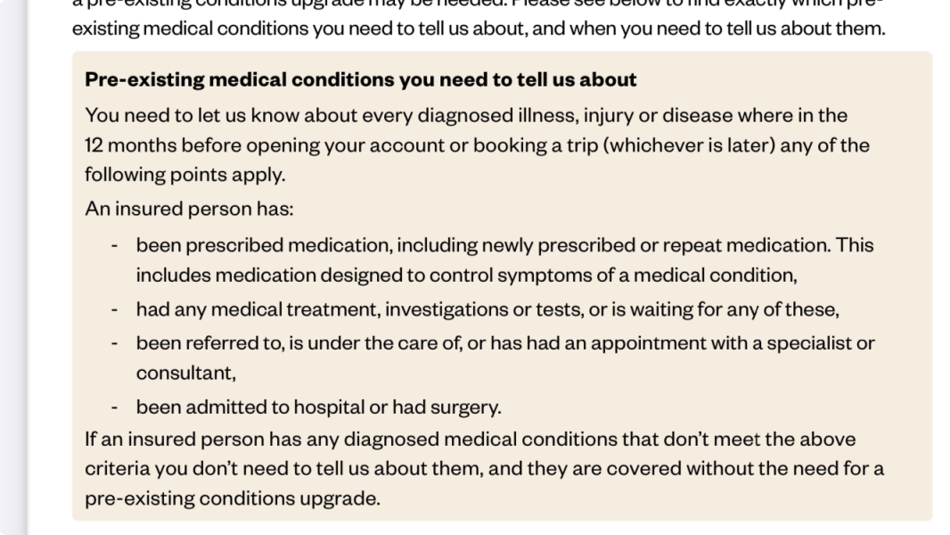 Holiday in 5 weeks, referred for tests. Insurance?