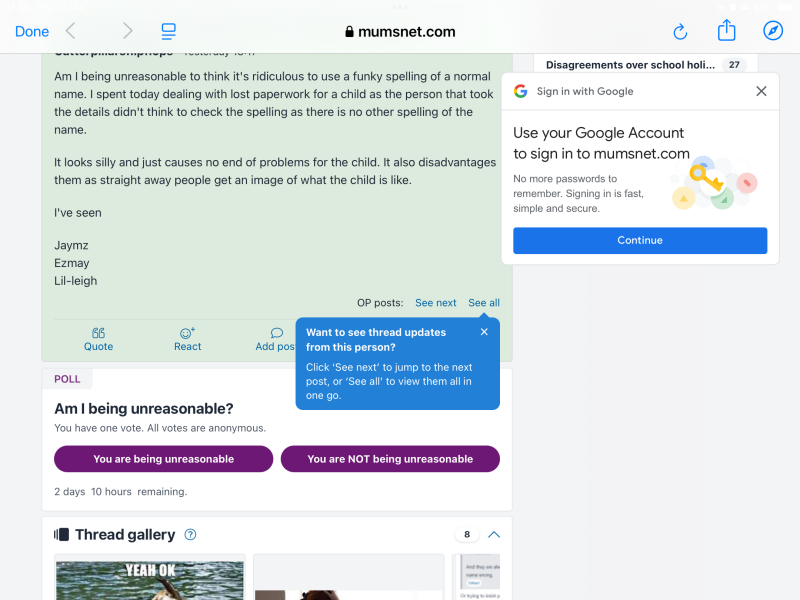 MN HQ, can we have it that threads open on all the OP’s posts?