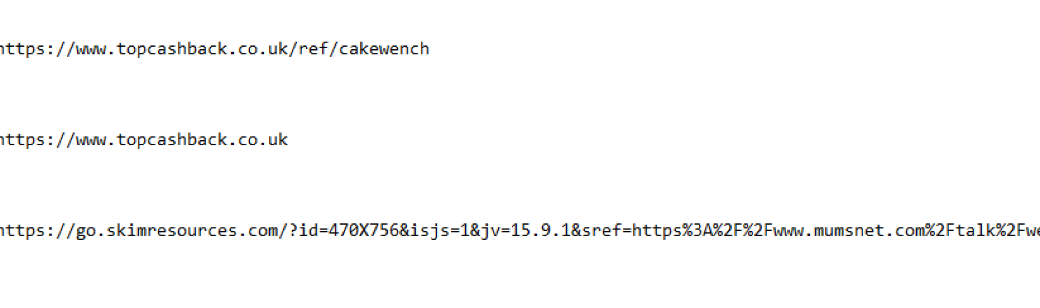 IT query- TopCashBack referral links being wiped