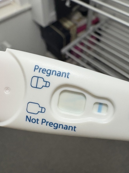 Faint diagonal line clearblue