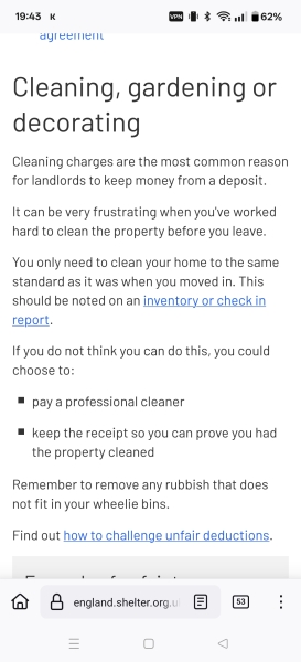 Landlady question re:cleanliness, is this fair?