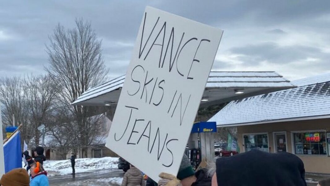 Protestors force Vance to leave Vermont