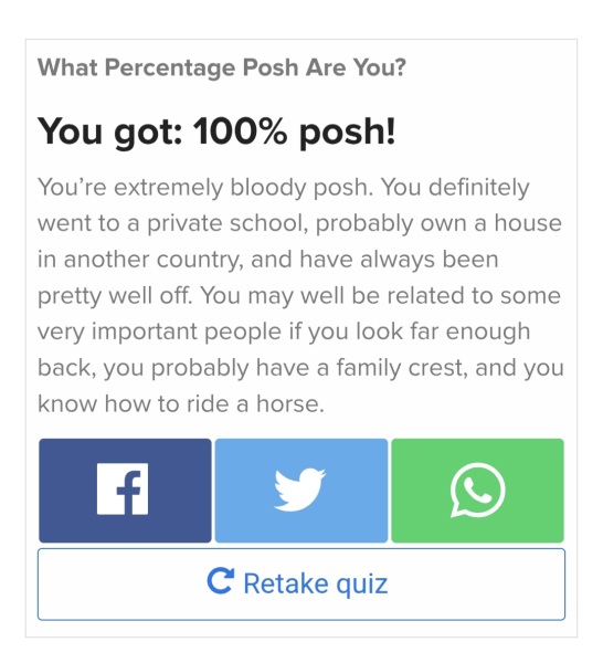 How posh are you?