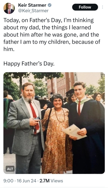 Keir Starmer ignoring Mother's Day
