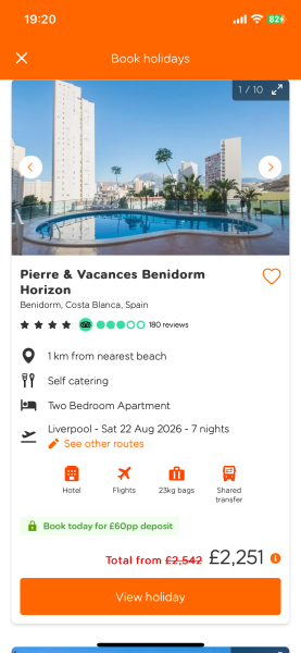To be shocked at the cost of holidays?