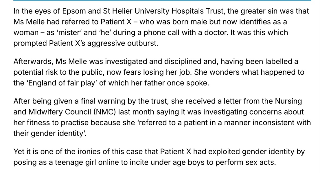 Yet more disgraceful NHS behaviour against nurses