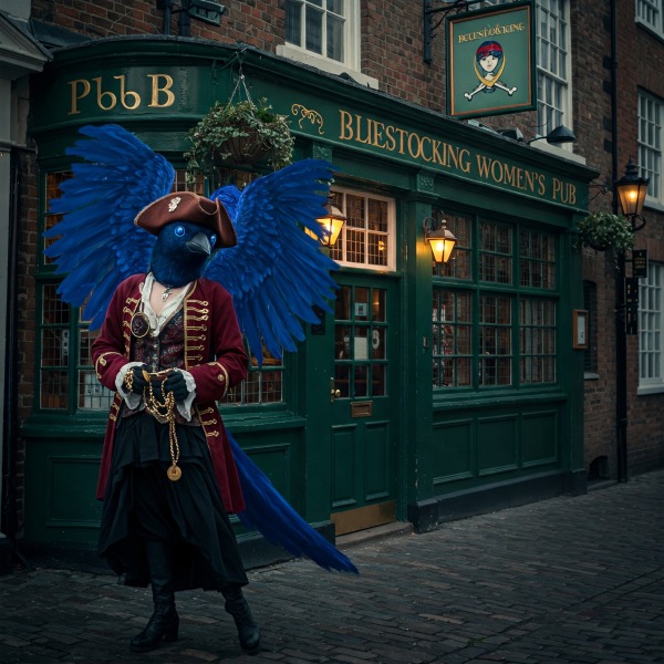 The Bluestocking - where Spring has sprung and the grass is riz.