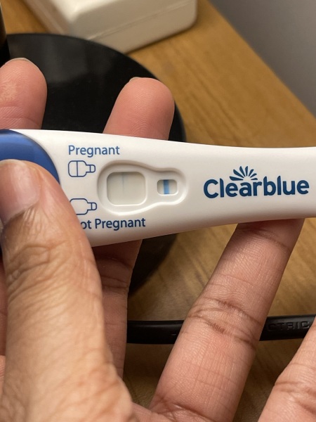 Clear blue test. Evap line or positive