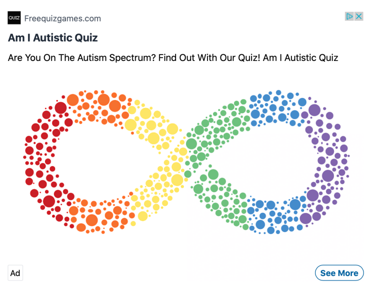 Concerning advert - Autism Quiz