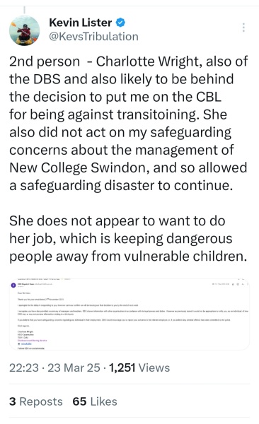 Kevin Lister naming names of those who helped embed ideology in government