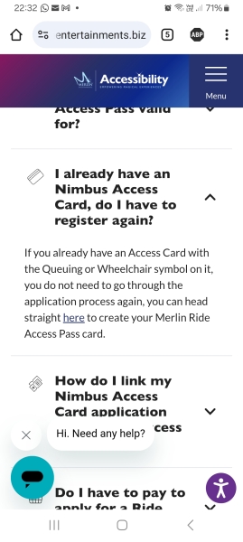 Access pass for Alton Towers