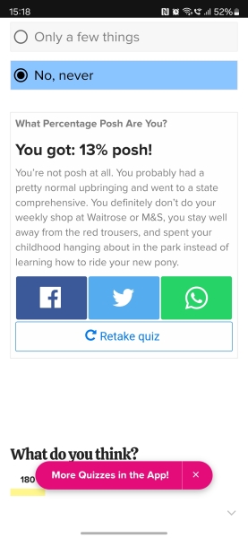 How posh are you?