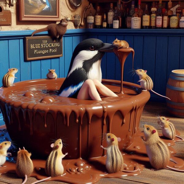 The Bluestocking - where Spring has sprung and the grass is riz.